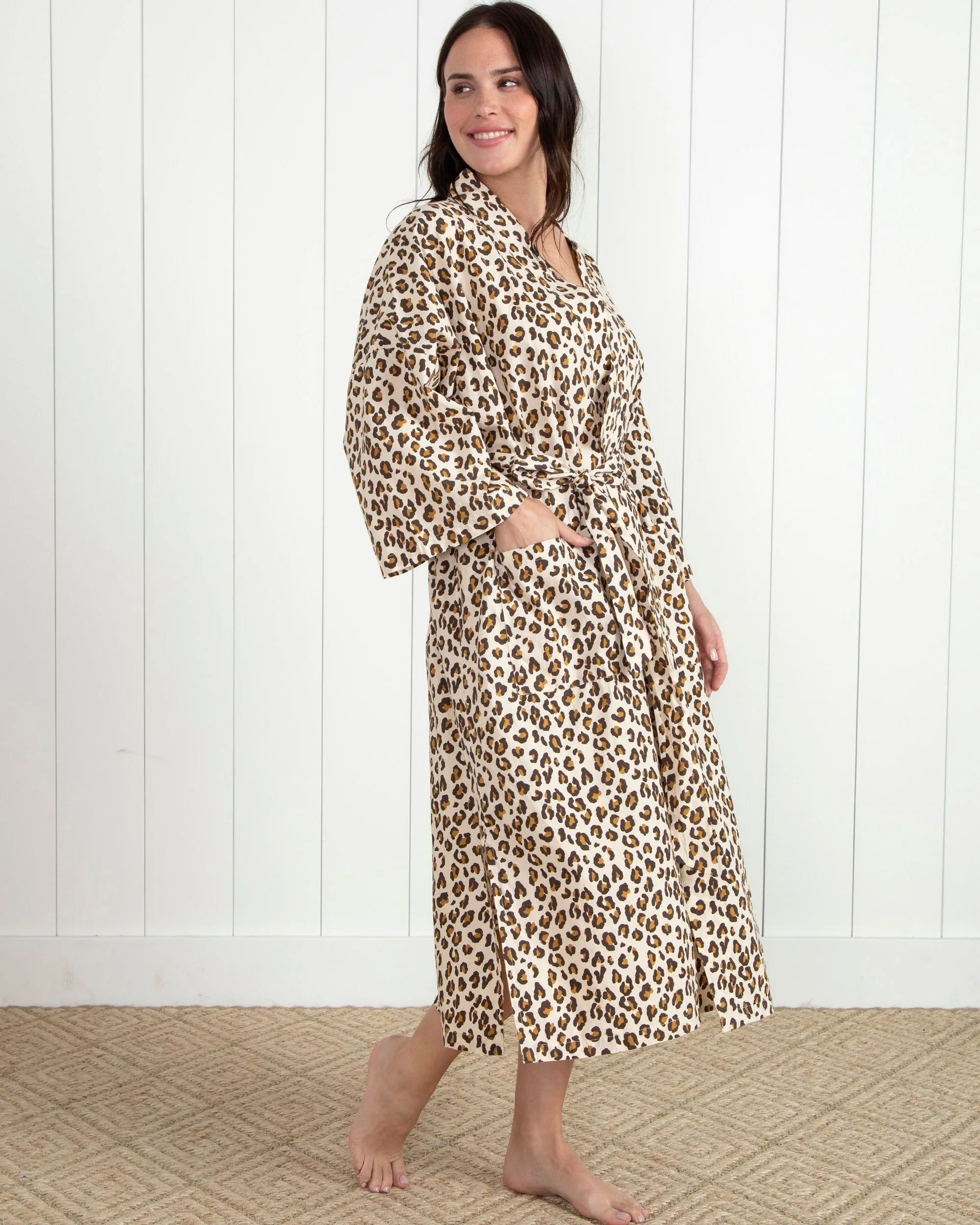 Lounging Leopard - Robe - Latte sold by Printfresh product image thumbnail 3