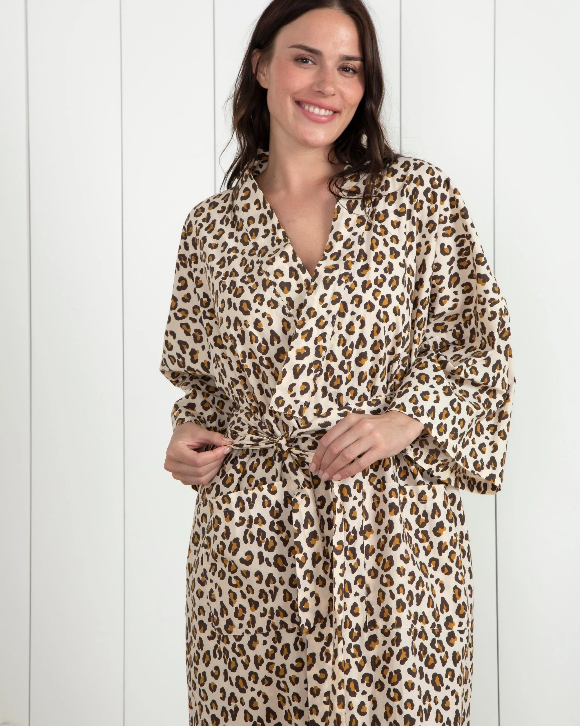 Lounging Leopard - Robe - Latte sold by Printfresh product image thumbnail 5