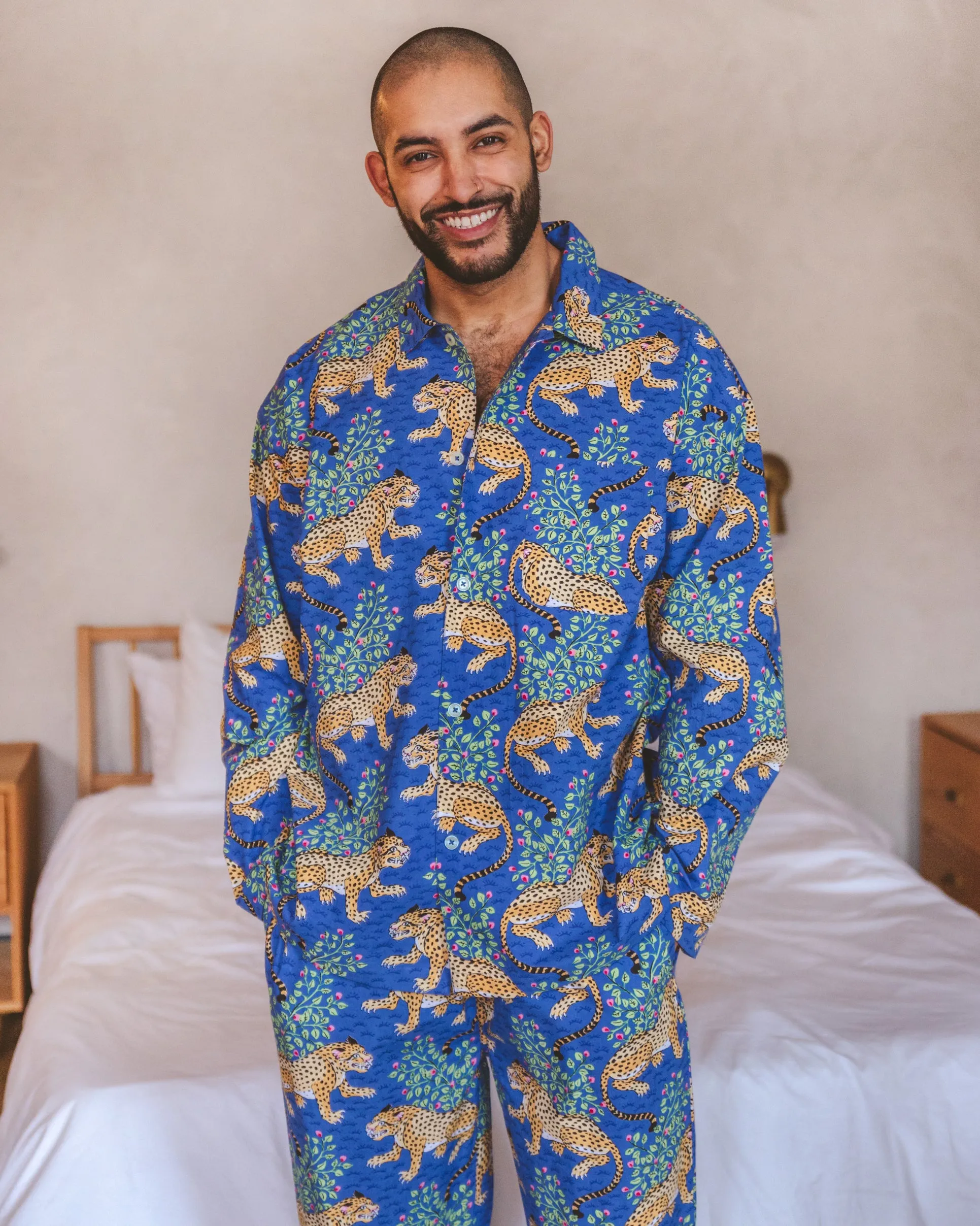 Bagheera - Men's Long PJ Set - Sapphire sold by Printfresh product image thumbnail 5