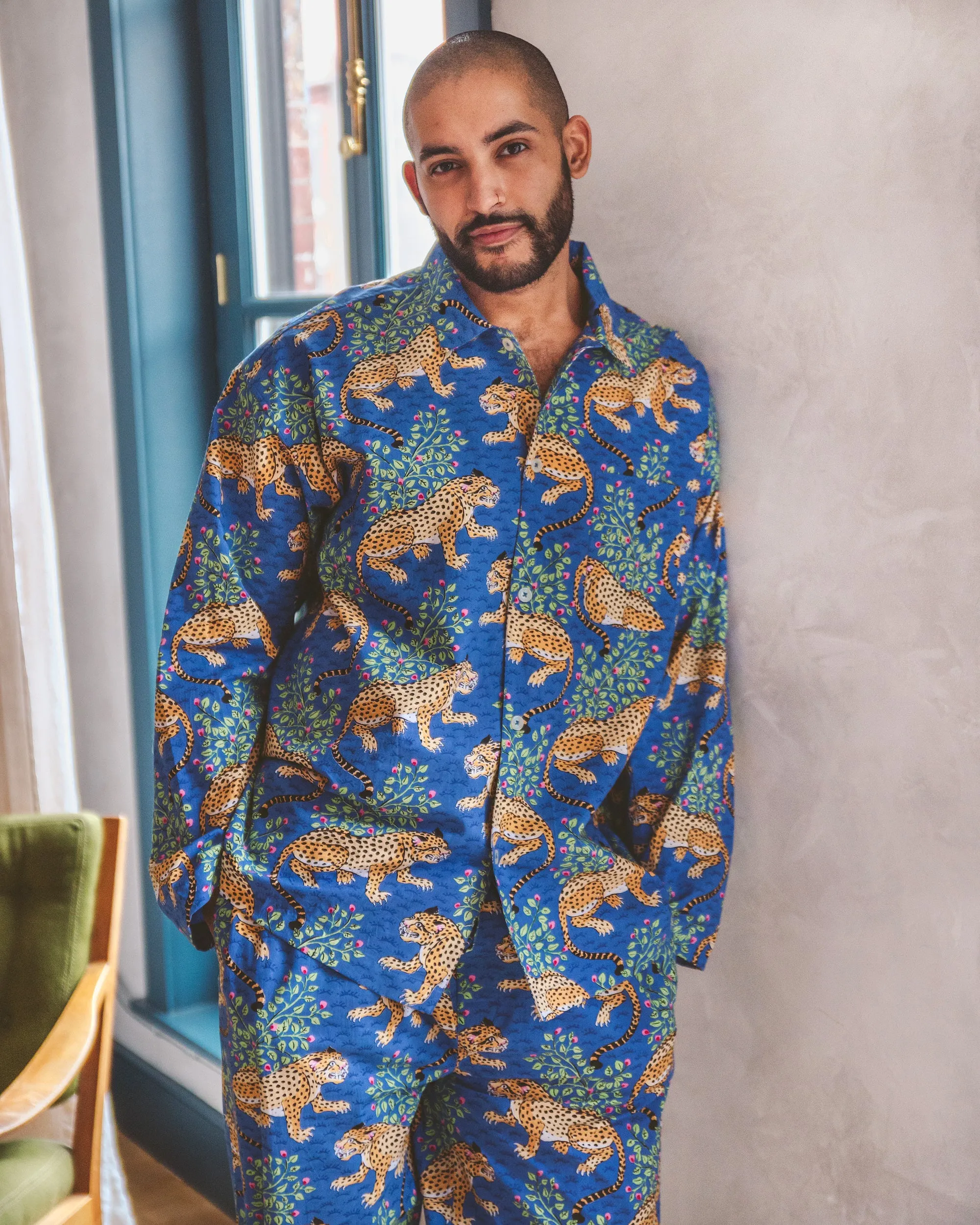 Bagheera - Men's Long PJ Set - Sapphire sold by Printfresh