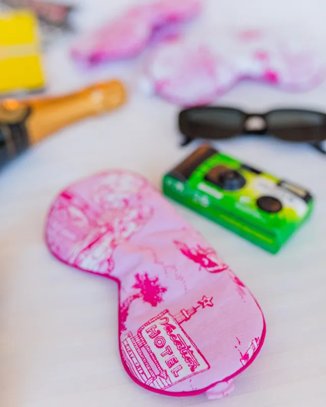 PF x Sean Taylor Girls' Trip Toile - Eye Mask - Rose made by Printfresh