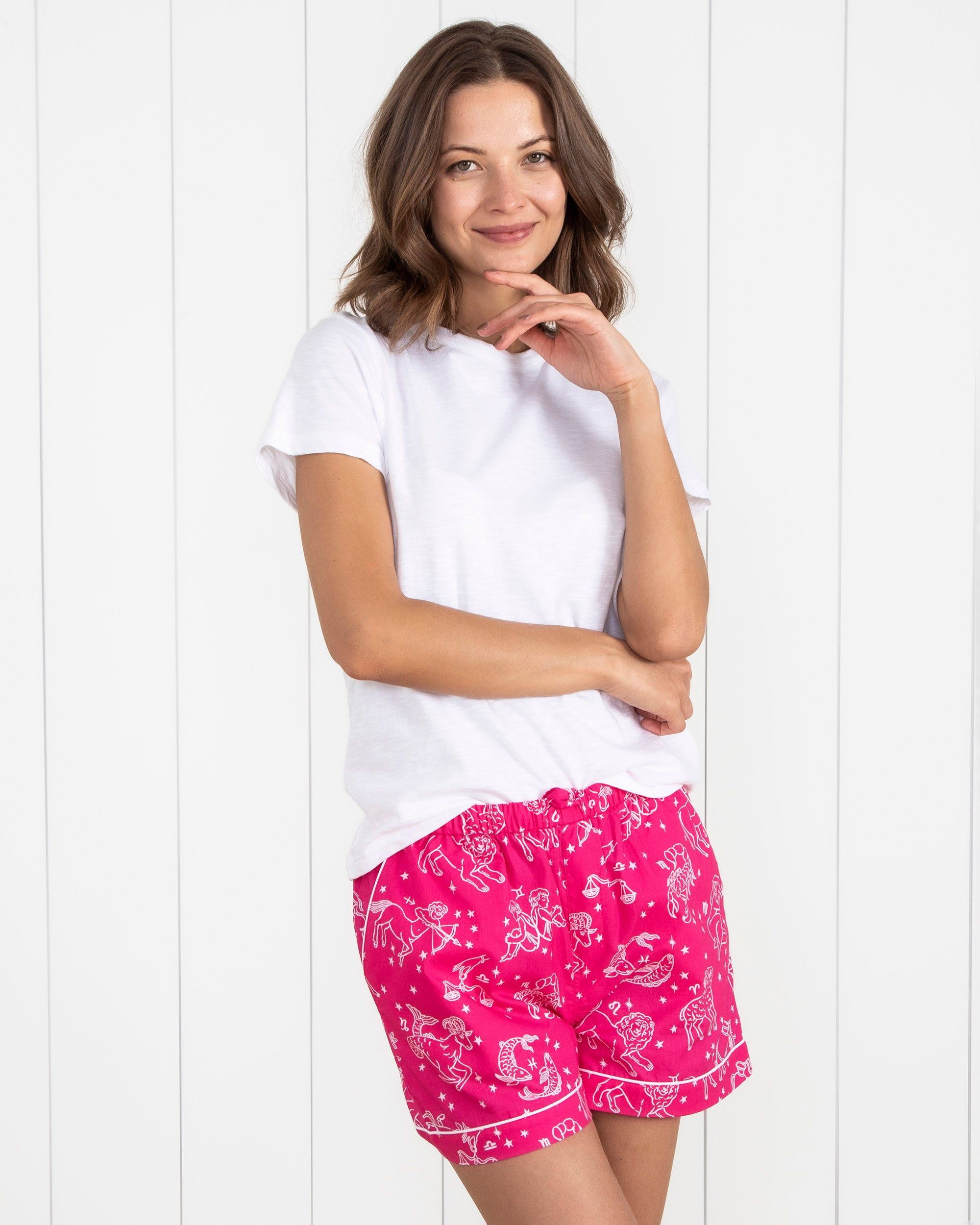 Daily Horoscope - Pajama Shorts - Electric Pink sold by Printfresh product image thumbnail 5