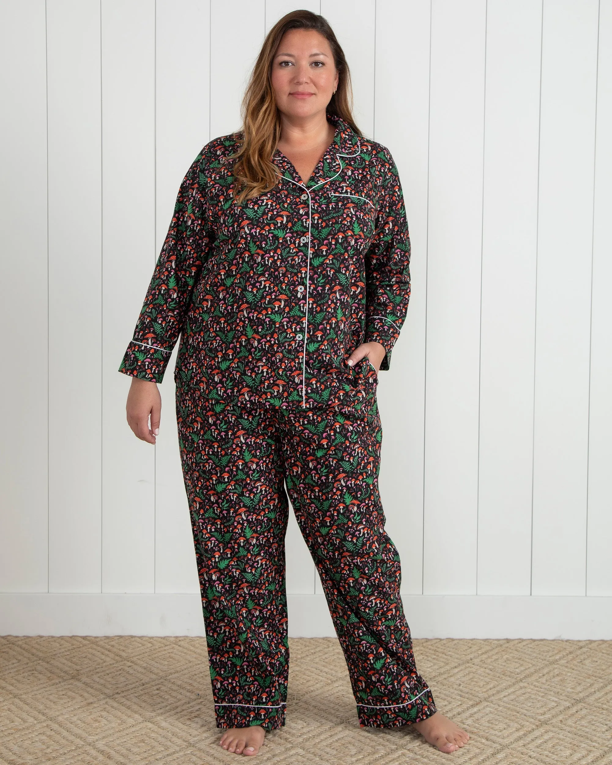 Toadstools - Long PJ Set - Ink sold by Printfresh product image thumbnail 4