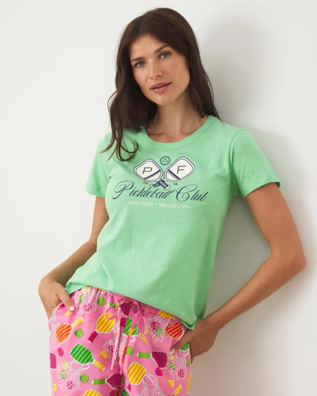Pickleball Club - Saturday Graphic Tee - Avocado sold by Printfresh
