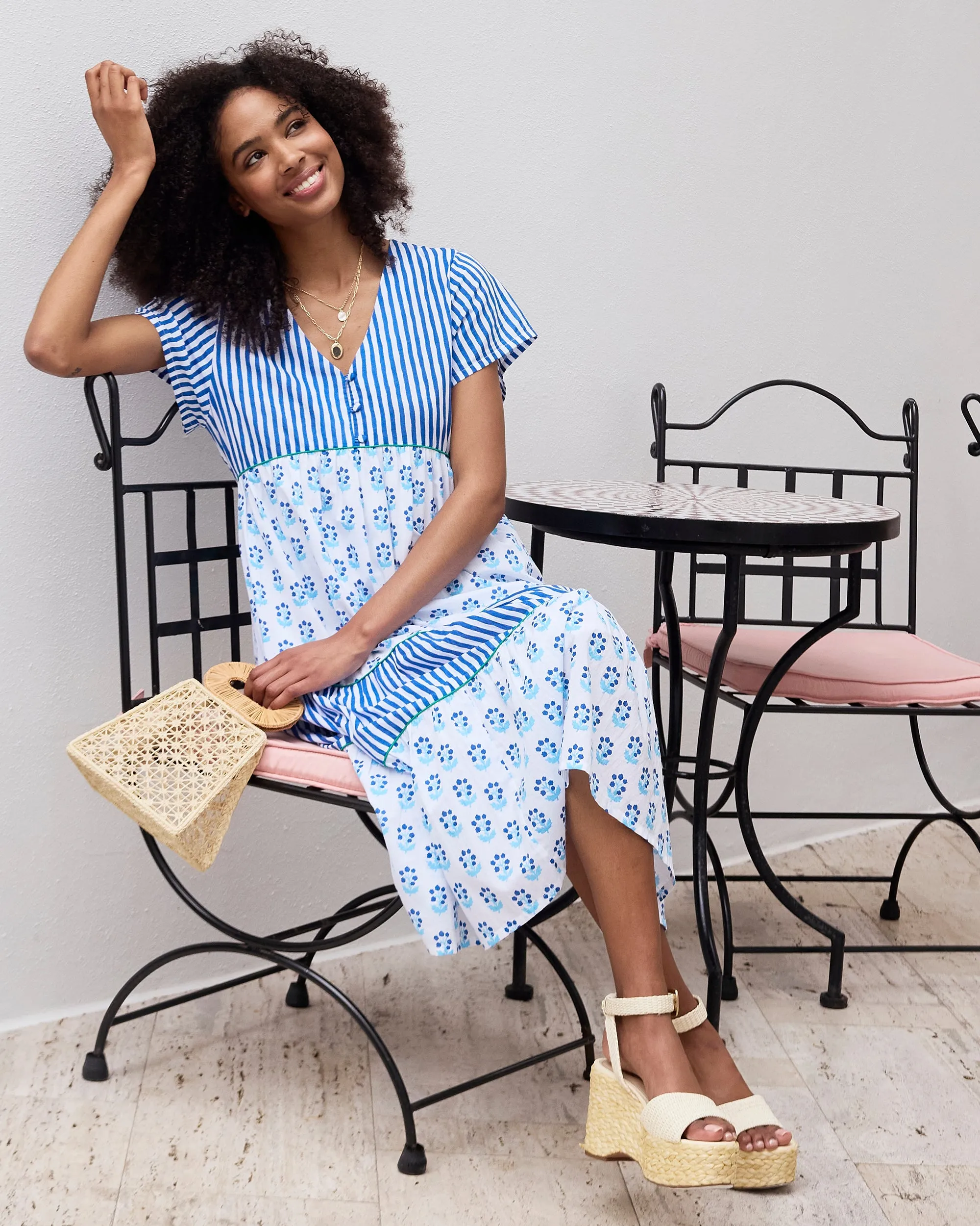 In Bloom - Main Act Dress - Blue Cloud sold by Printfresh product image thumbnail 5