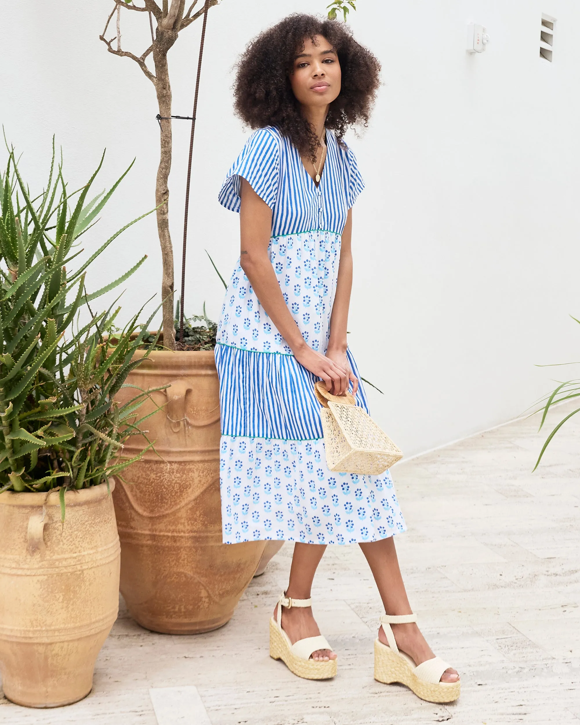 In Bloom - Main Act Dress - Blue Cloud sold by Printfresh product image thumbnail 2