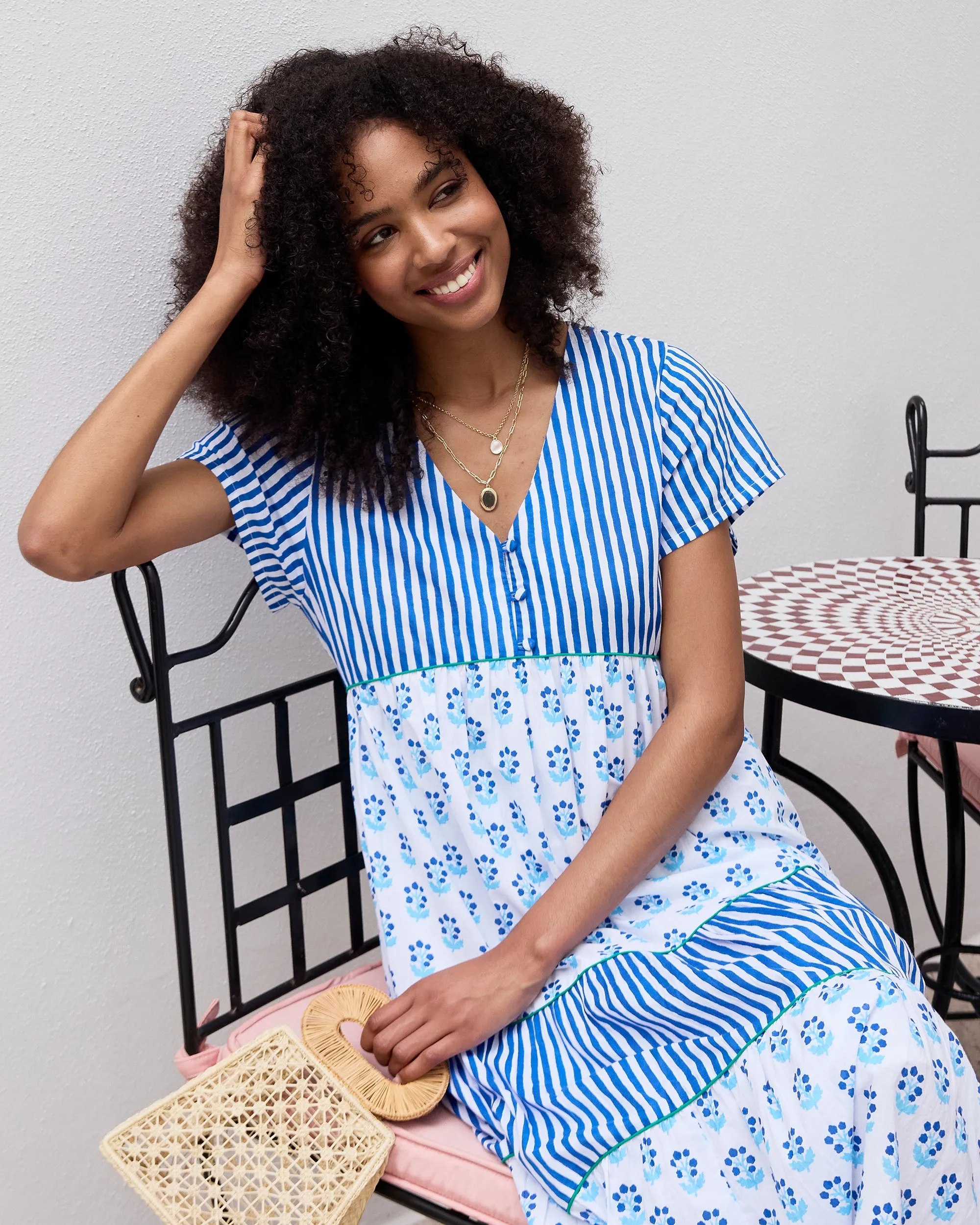 In Bloom - Main Act Dress - Blue Cloud sold by Printfresh product image thumbnail 3