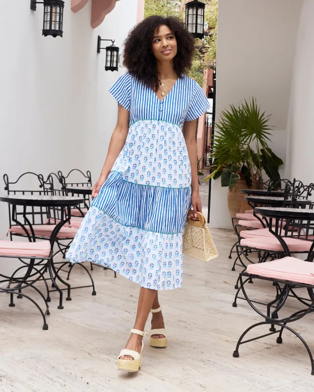 In Bloom - Main Act Dress - Blue Cloud sold by Printfresh