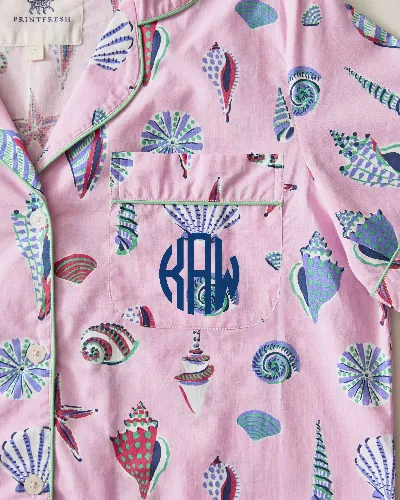 Beachcomber - Short Sleeve Top & Cropped Pants Set - Pink Sand sold by Printfresh