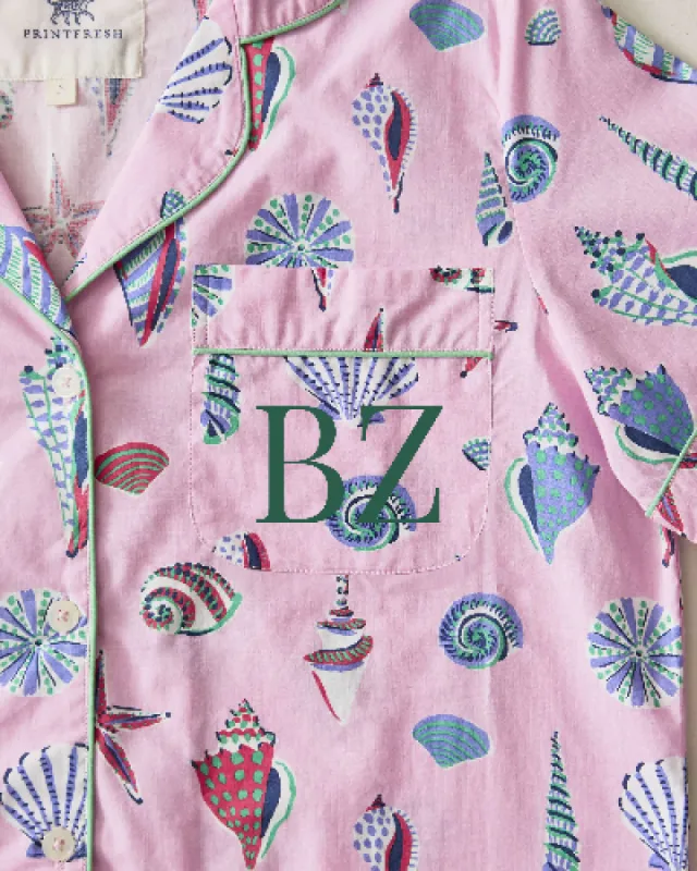 Beachcomber  - Short Sleeve Top & Cropped Pants Set - Pink Sand sold by Printfresh