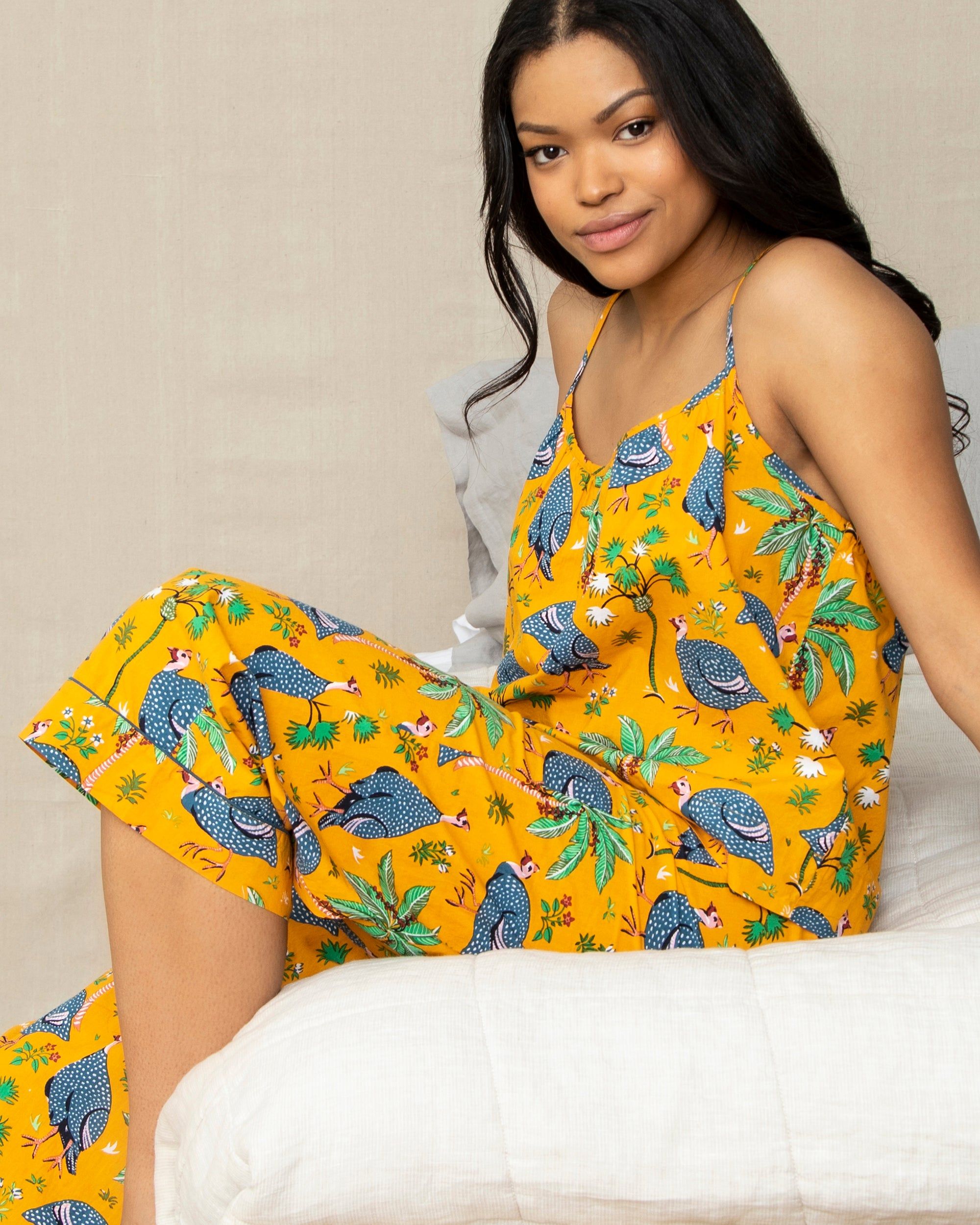 Guinea Hens - Cami Cropped Pants Set - Marigold sold by Printfresh product image thumbnail 2