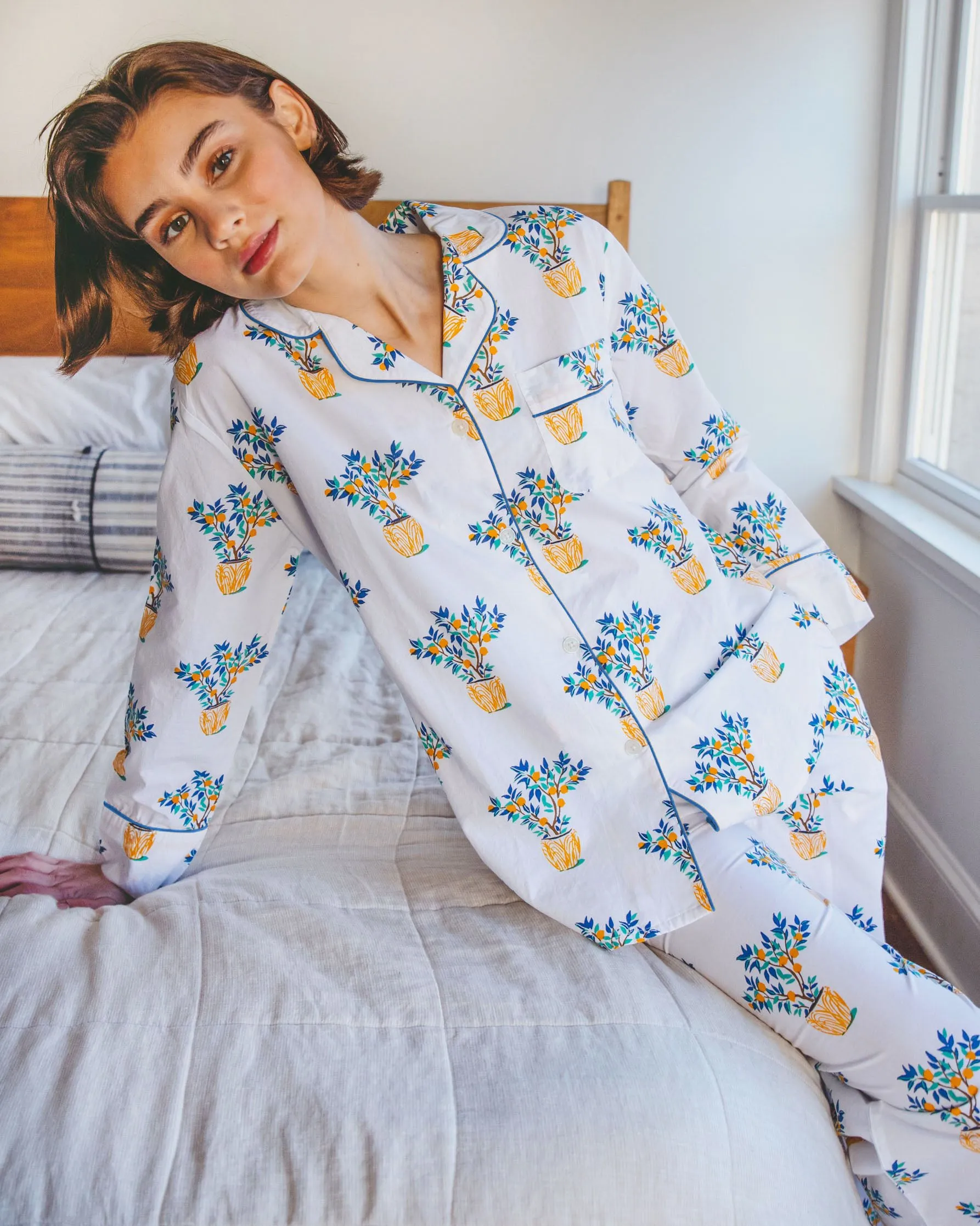 Lemon Tree - Long Sleep Set - Cloud sold by Printfresh