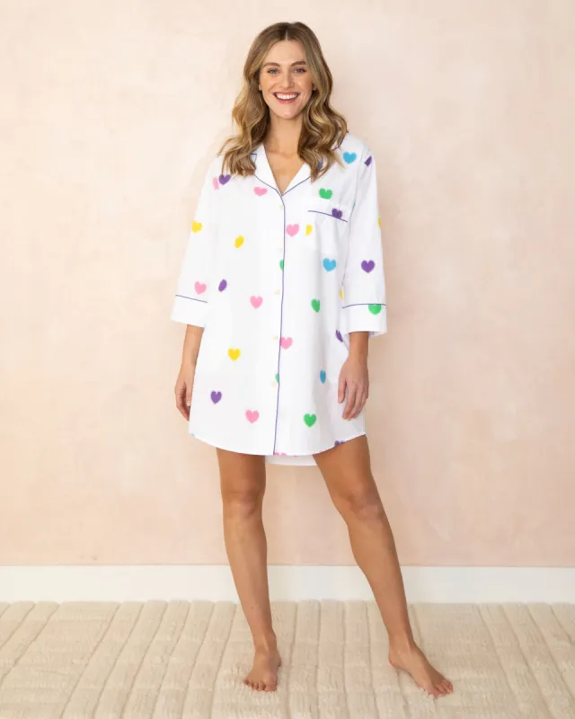 Queen of Hearts - Sleep Shirt - Rainbow sold by Printfresh