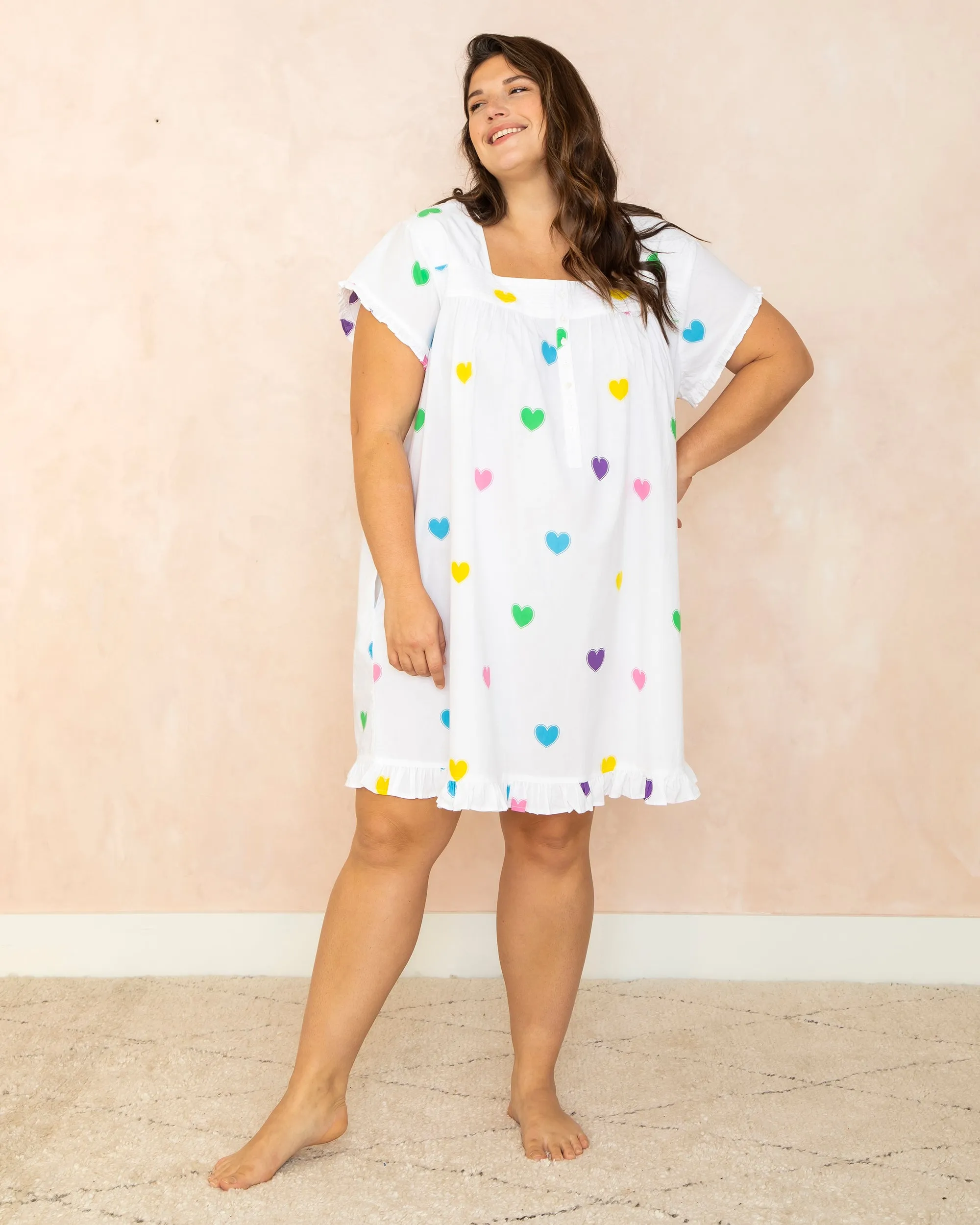 Queen of Hearts - Pintuck Nightgown - Rainbow sold by Printfresh product image thumbnail 5