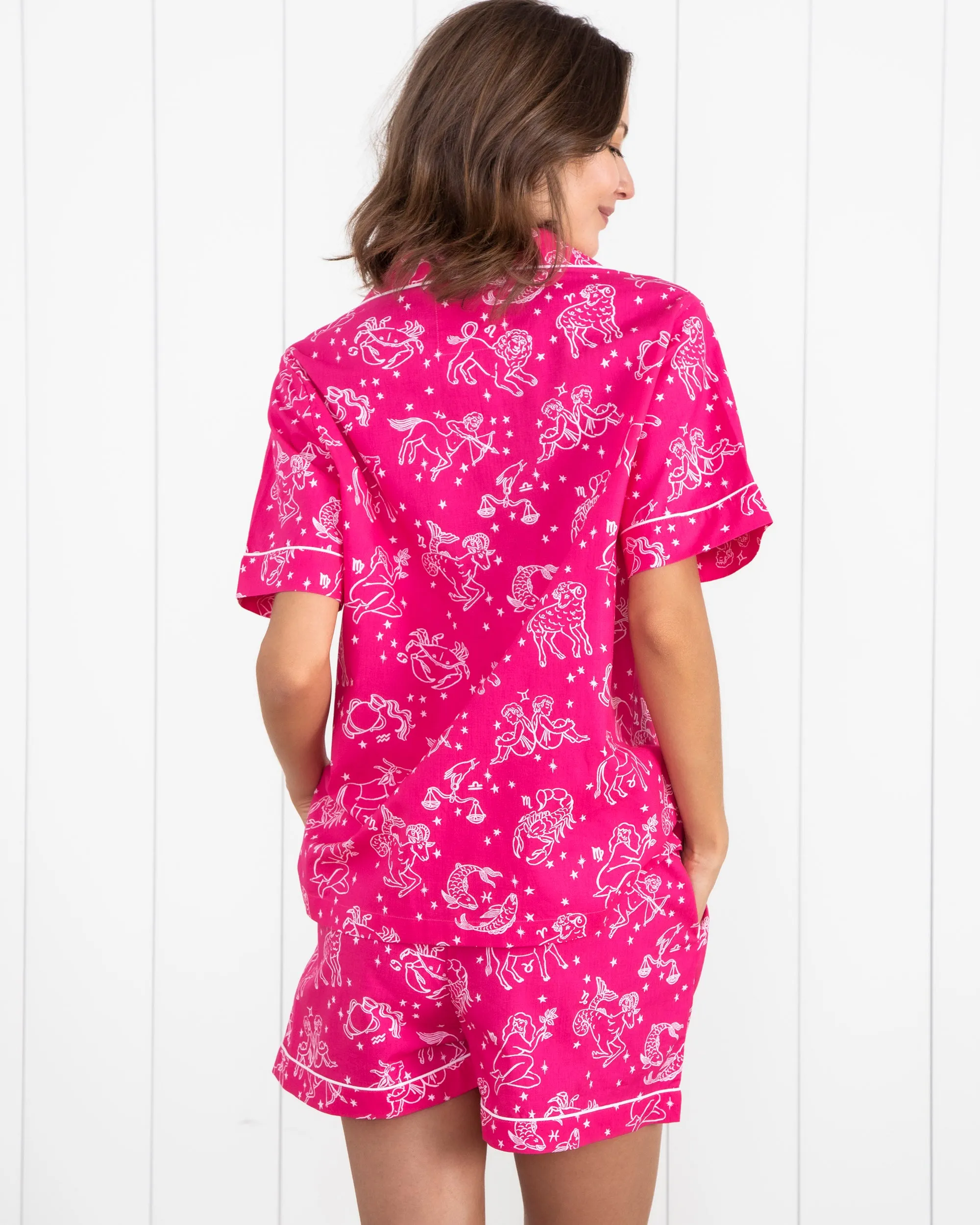 Daily Horoscope - Short PJ Set - Electric Pink sold by Printfresh product image thumbnail 5