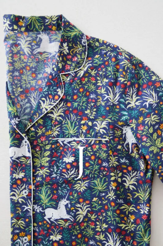 Unicorn's Garden - Long Sleep Set - Indigo sold by Printfresh