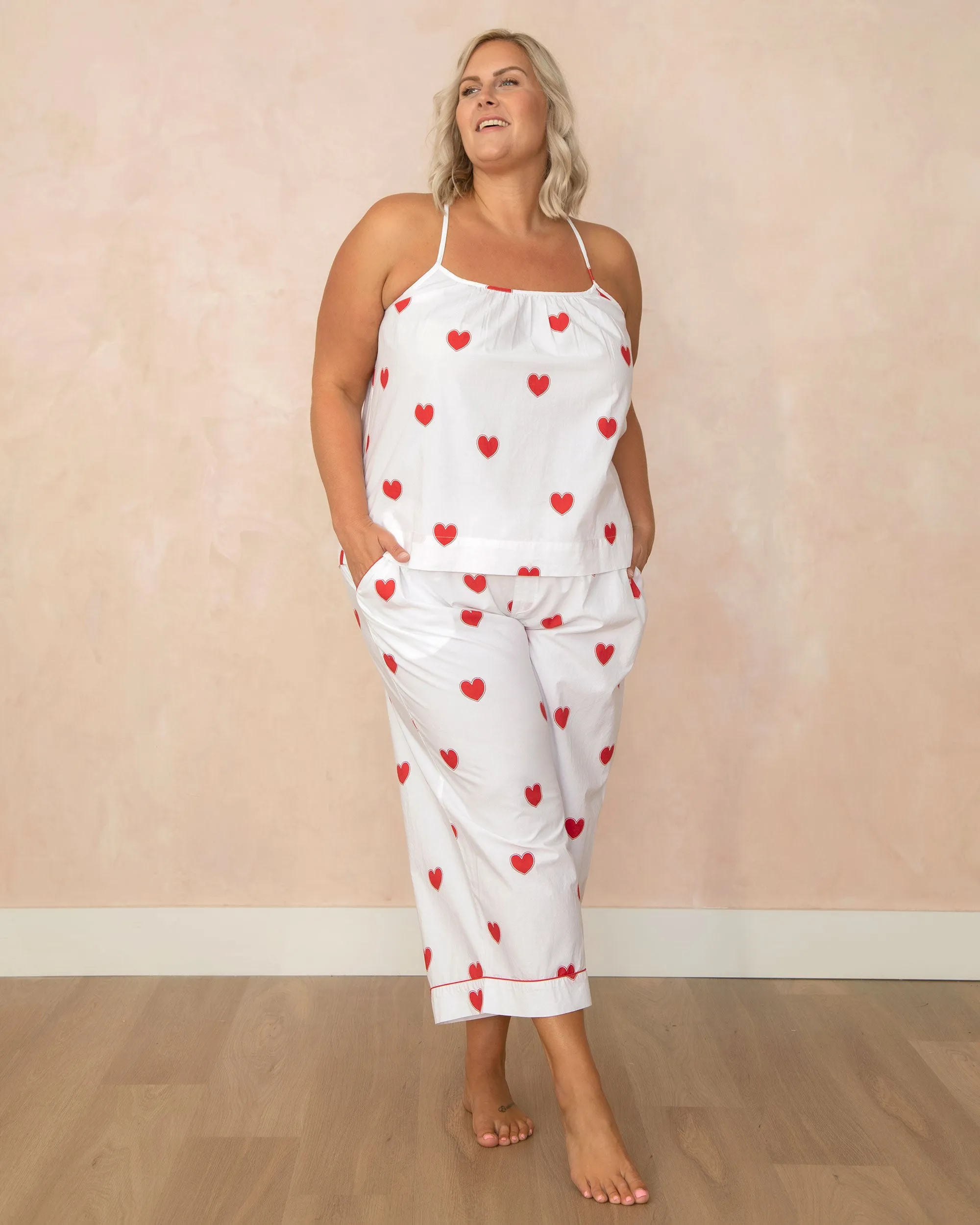 Queen of Hearts - Cami Cropped Set - Ruby Cloud sold by Printfresh product image thumbnail 4