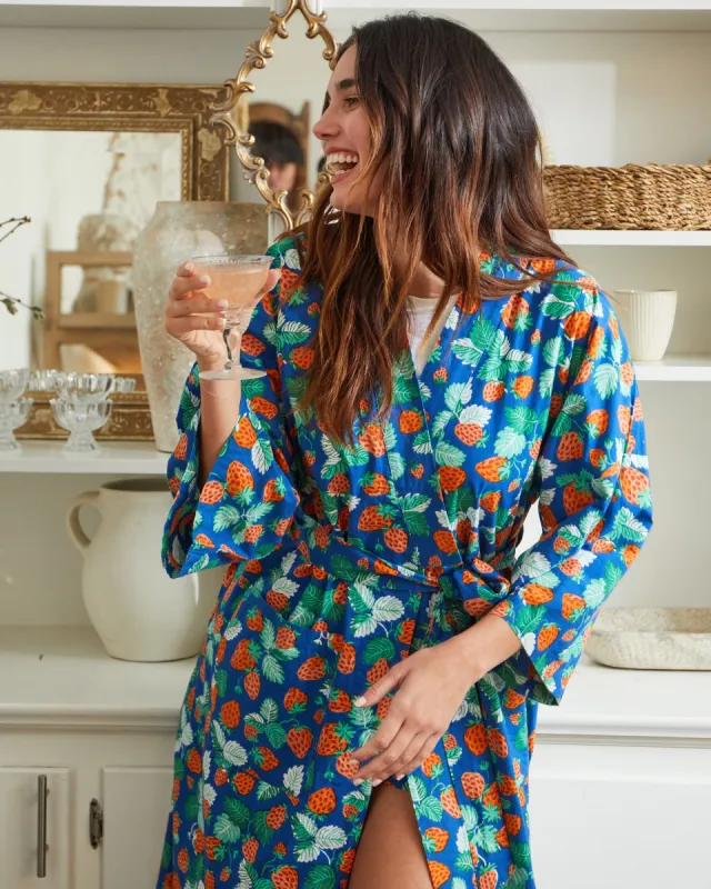 Strawberry Fields - Robe - Queen Blue sold by Printfresh