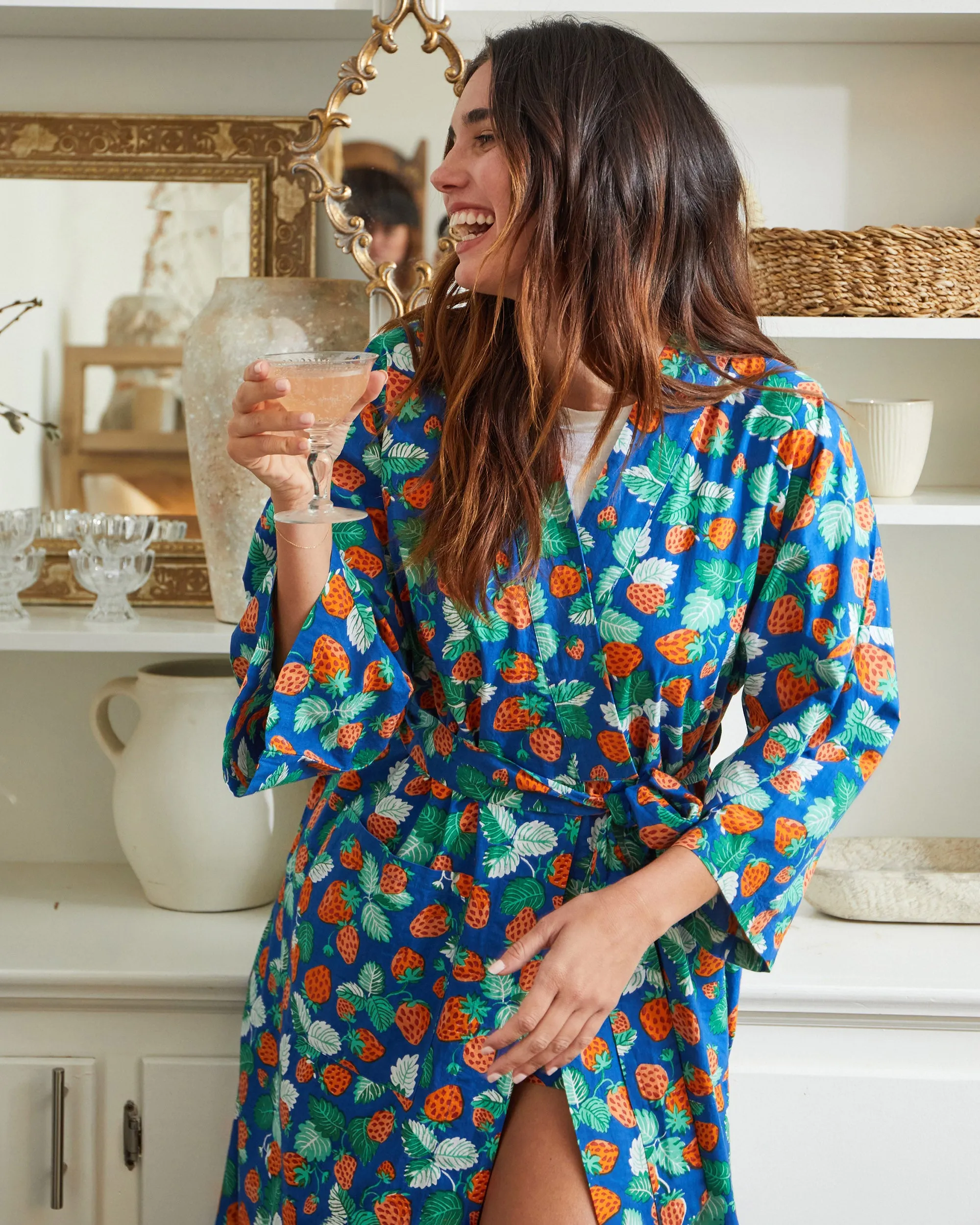 Strawberry Fields - Robe - Queen Blue sold by Printfresh