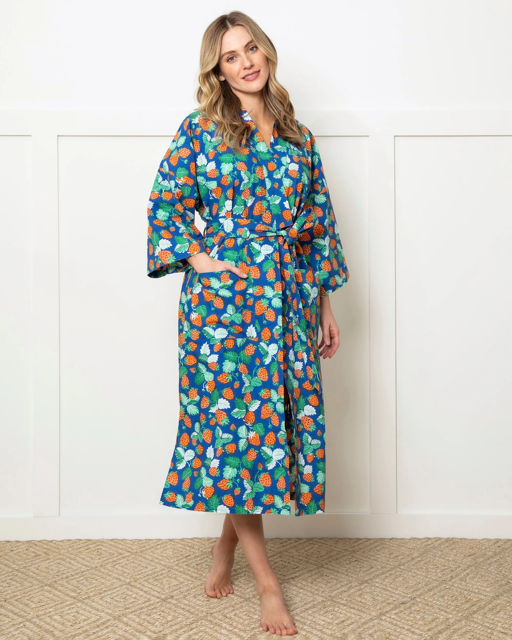 Strawberry Fields - Robe - Queen Blue sold by Printfresh product image thumbnail 3