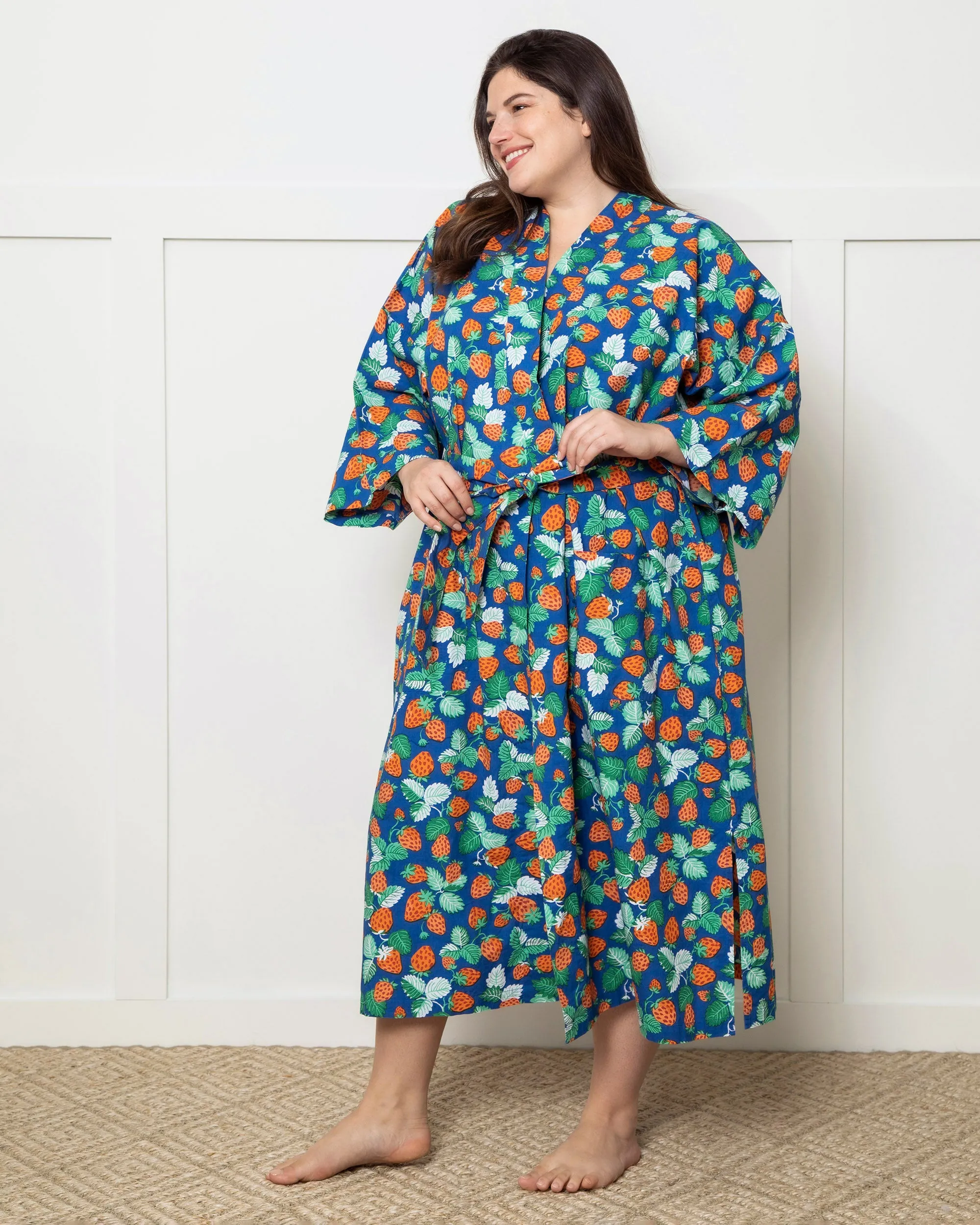 Strawberry Fields - Robe - Queen Blue sold by Printfresh product image thumbnail 4