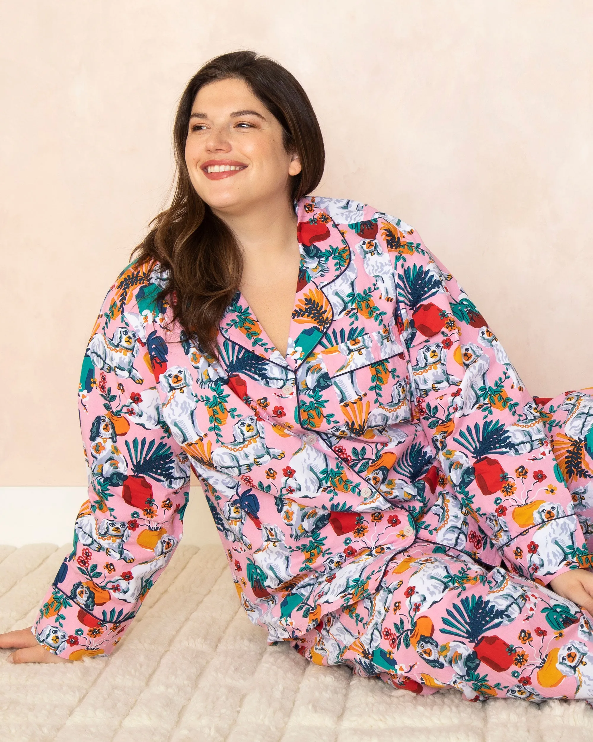 Good Dog - Tall Long PJ Set - Vintage Rose sold by Printfresh product image thumbnail 5