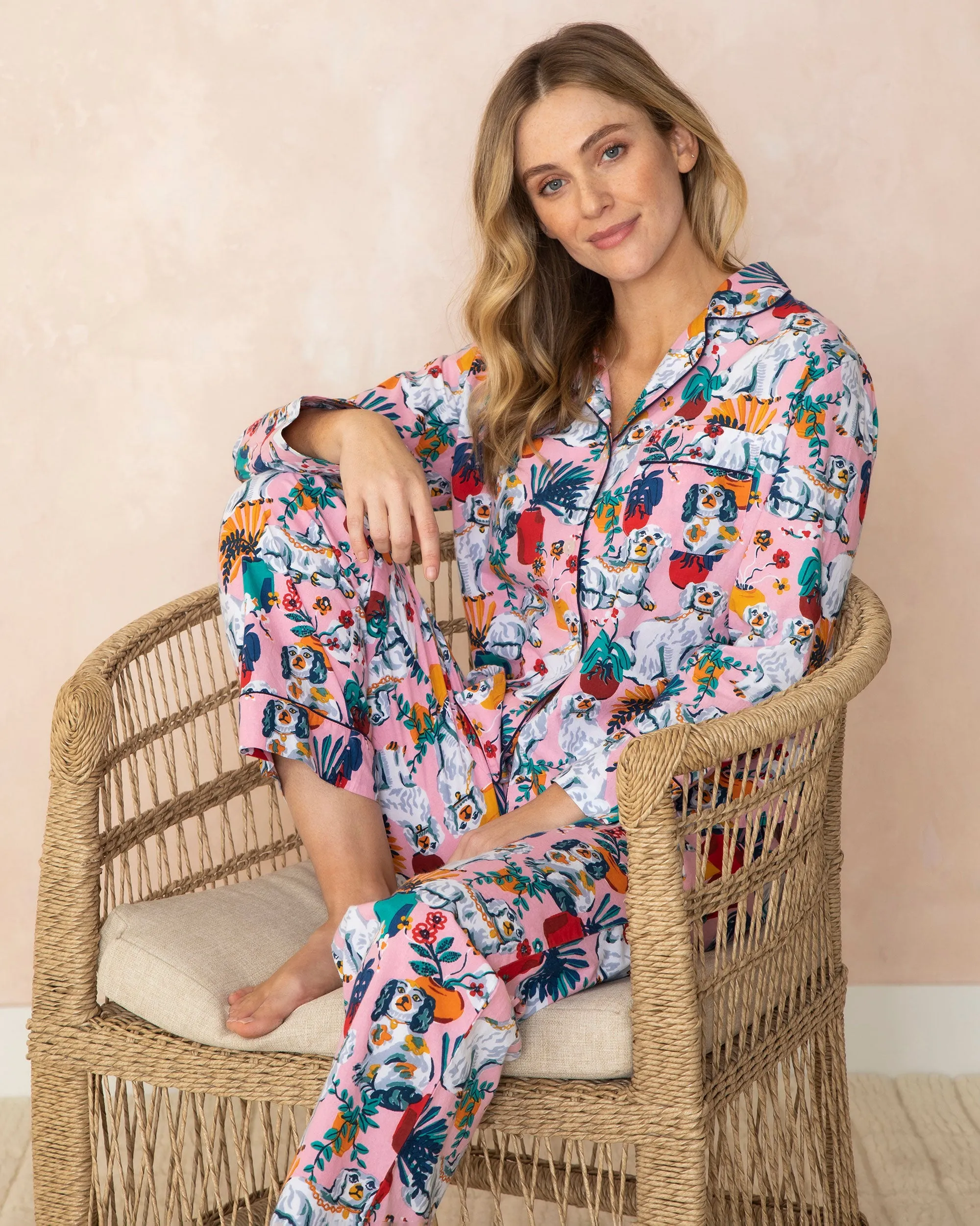 Good Dog - Tall Long PJ Set - Vintage Rose sold by Printfresh product image thumbnail 4