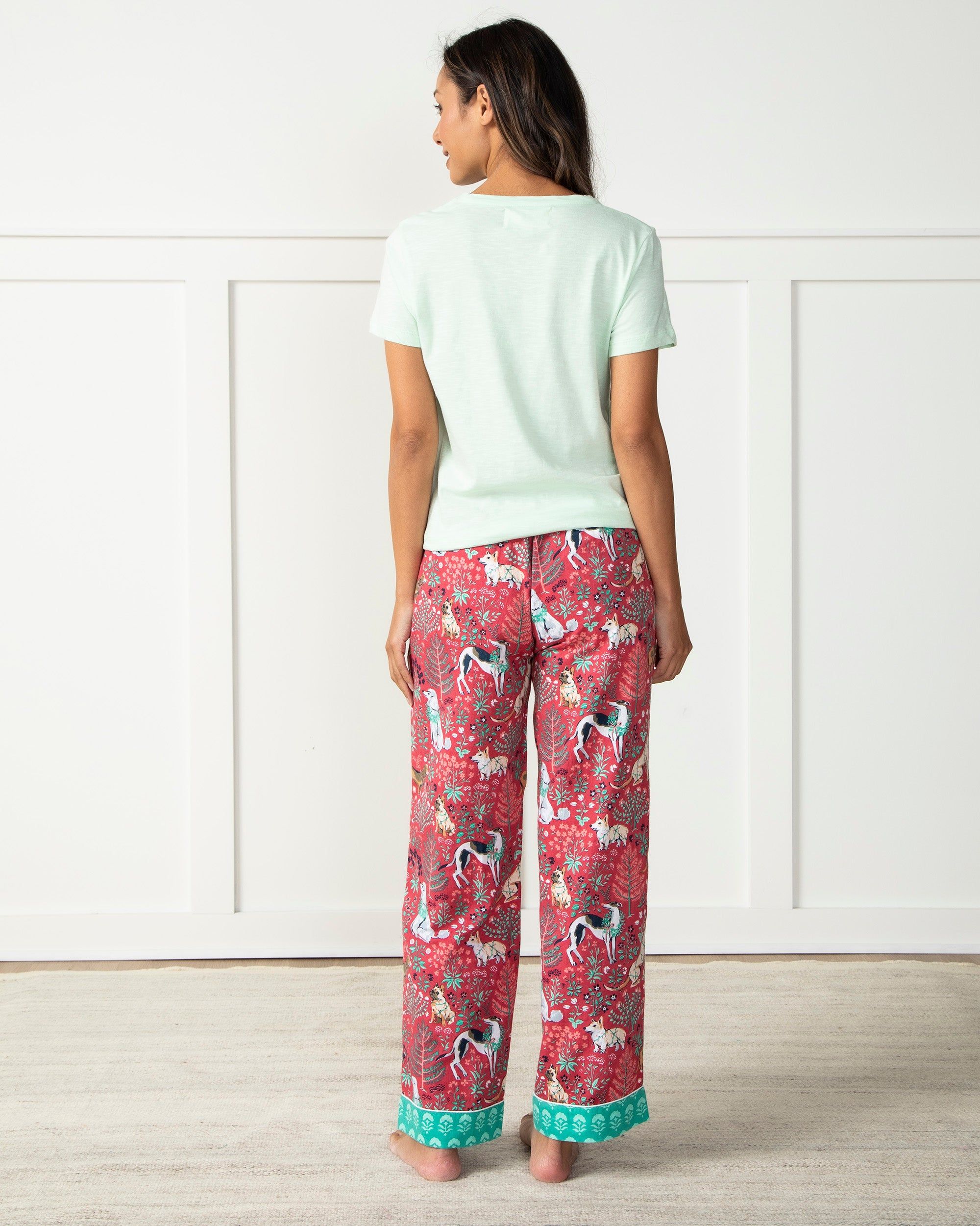 Happy Howlidays - Petite Flannel Pajama Pants - Ruby sold by Printfresh product image thumbnail 4