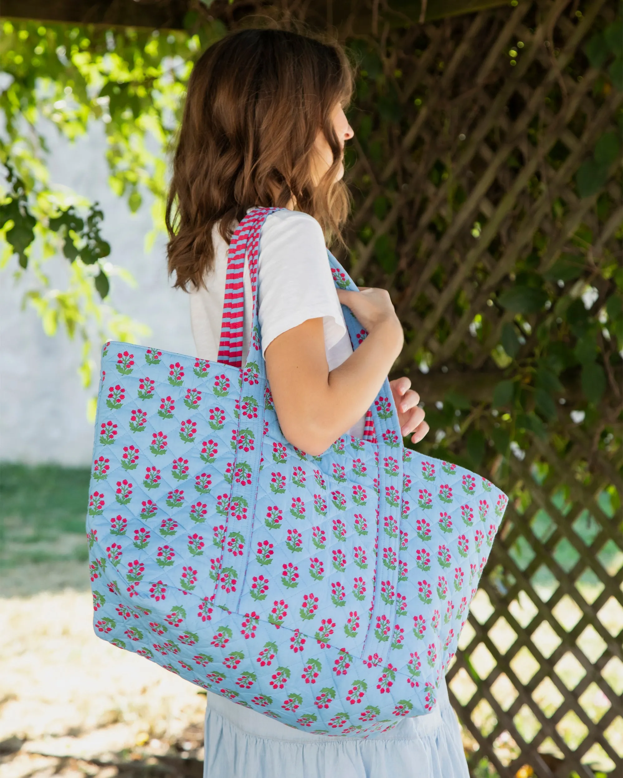 In Bloom - Weekend Bag with Pouch - Denim sold by Printfresh product image thumbnail 4