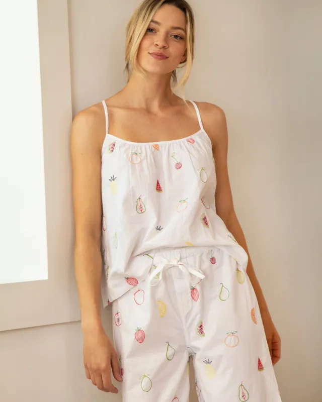 Fruit Medley - Cami Cropped Pants Set - Cloud sold by Printfresh