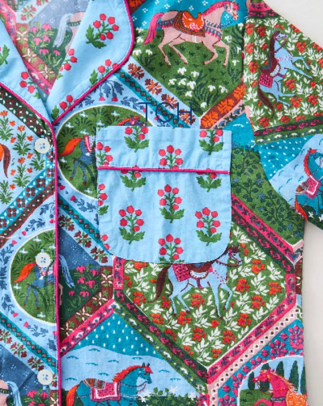 High Horse - Long PJ Set - Blush Denim sold by Printfresh