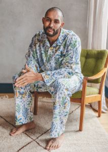 Camel's Courtyard - Men's Long Sleep Set - Cloud sold by Printfresh