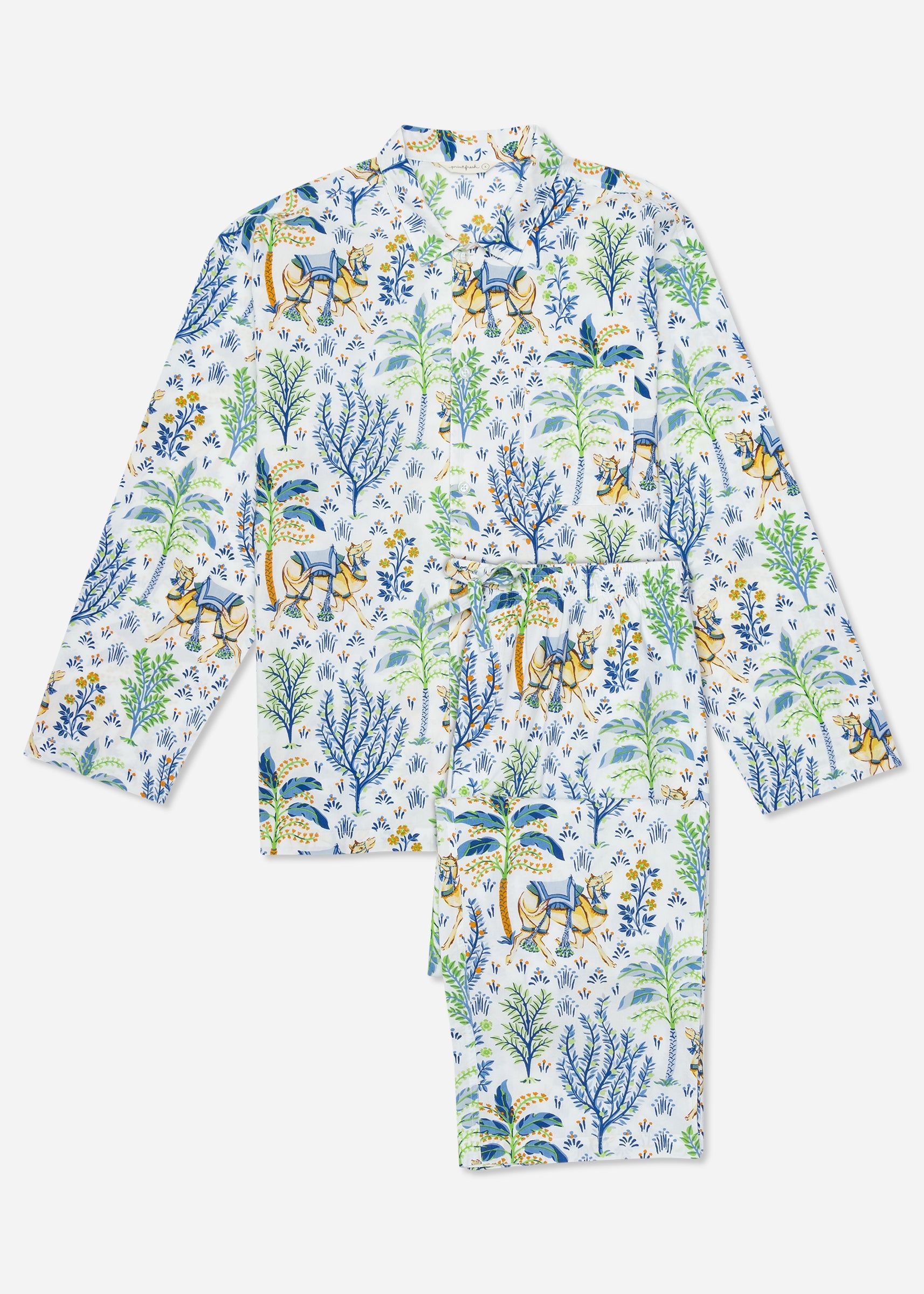 Camel's Courtyard - Men's Long Sleep Set - Cloud sold by Printfresh product image thumbnail 3