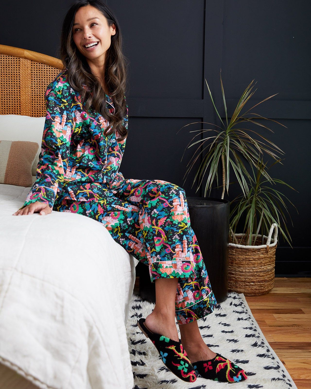 Dragon Dreams - Petite Long Sleep Set - Chalkboard sold by Printfresh