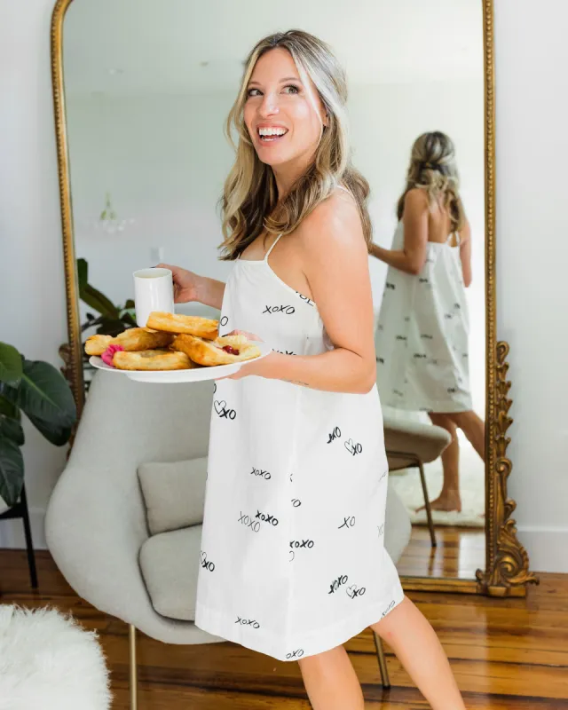 PF x The Mom Edit Love & Kisses - Cami Nightgown - Cloud sold by Printfresh