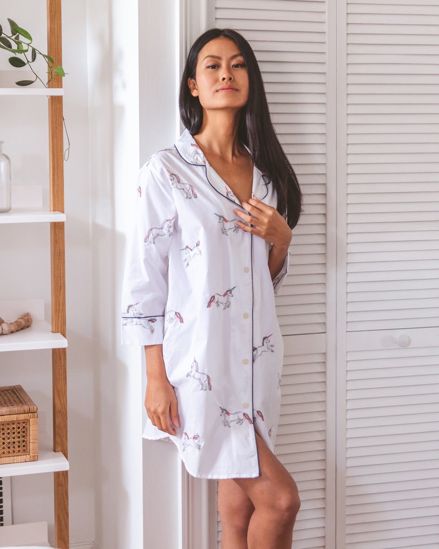 Embroidered Unicorn - Sleep Shirt - Cloud sold by Printfresh product image thumbnail 6