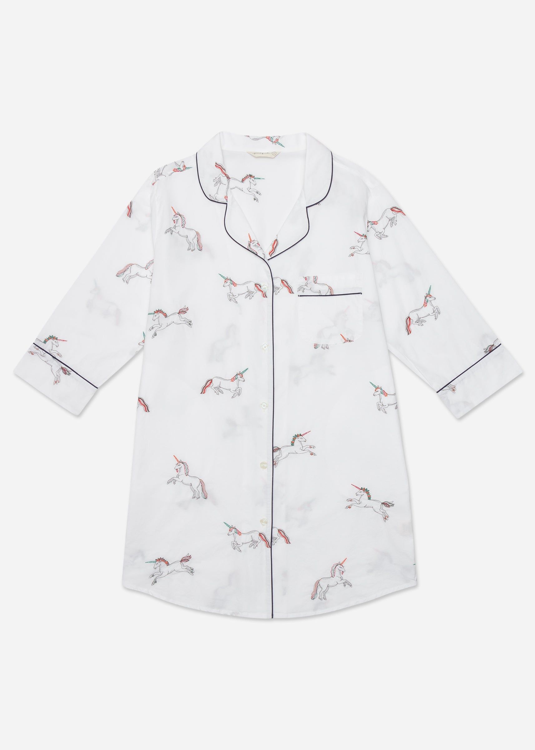 Embroidered Unicorn - Sleep Shirt - Cloud sold by Printfresh product image thumbnail 4