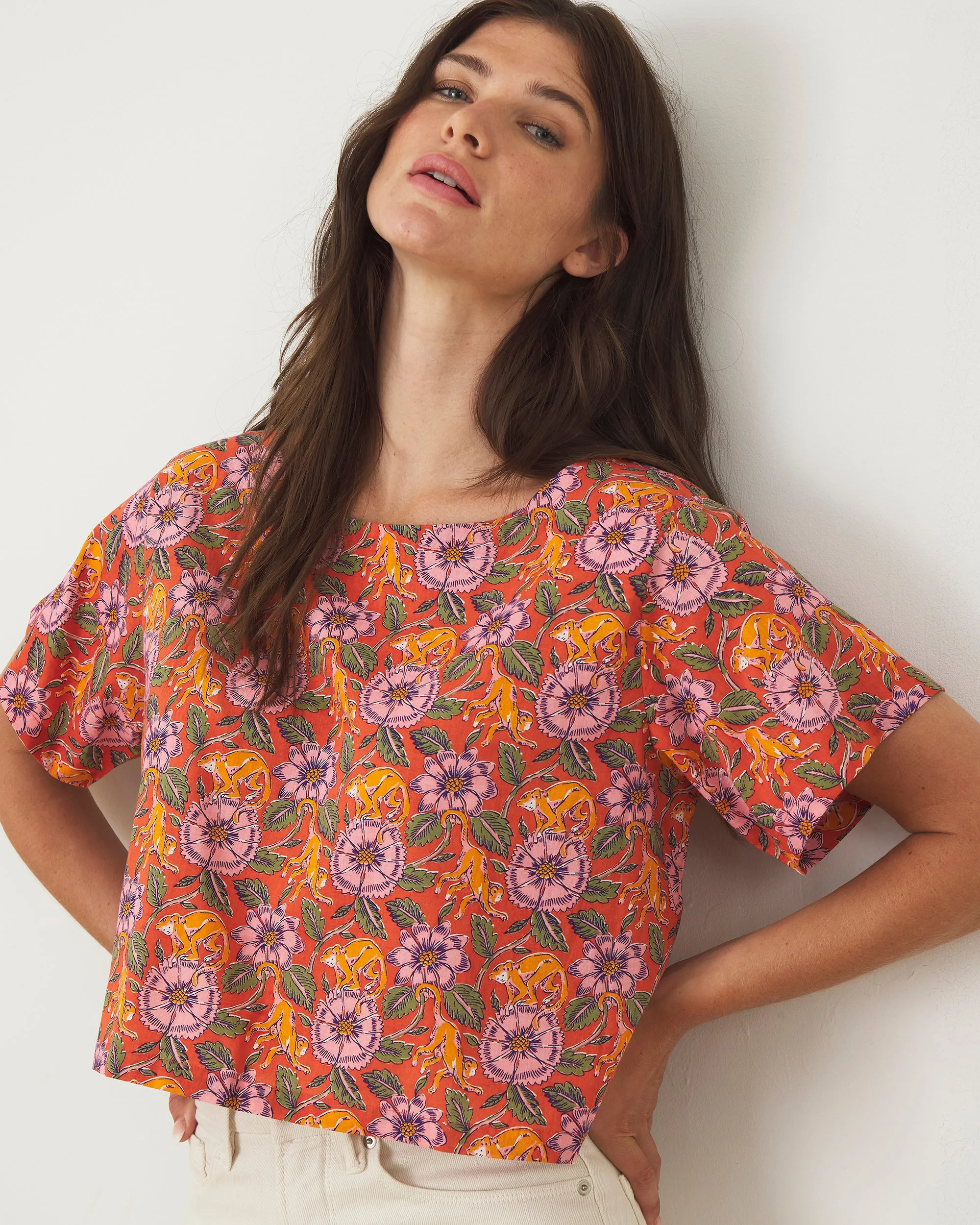 Leaps & Bounds - Carry On Crop Top - Clay Pot sold by Printfresh product image thumbnail 5