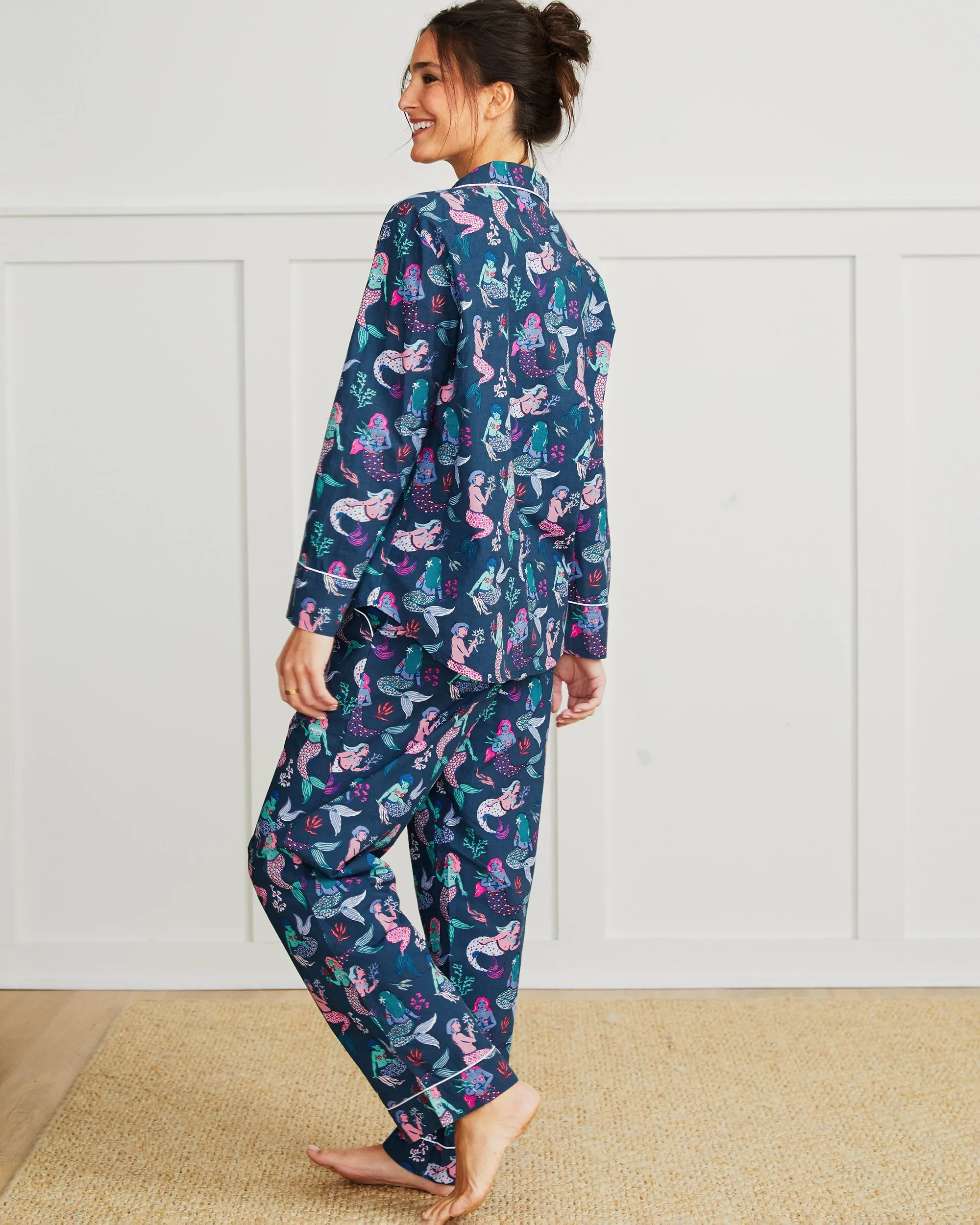 Mythical Mermaids - Long PJ Set - Shoreline Blue sold by Printfresh product image thumbnail 4