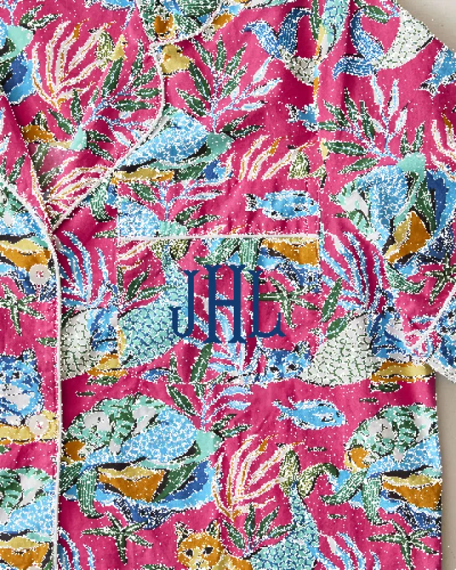 Meowing Mermaids - Short Sleeve Top & Cropped Pants Set - Hot Pink sold by Printfresh