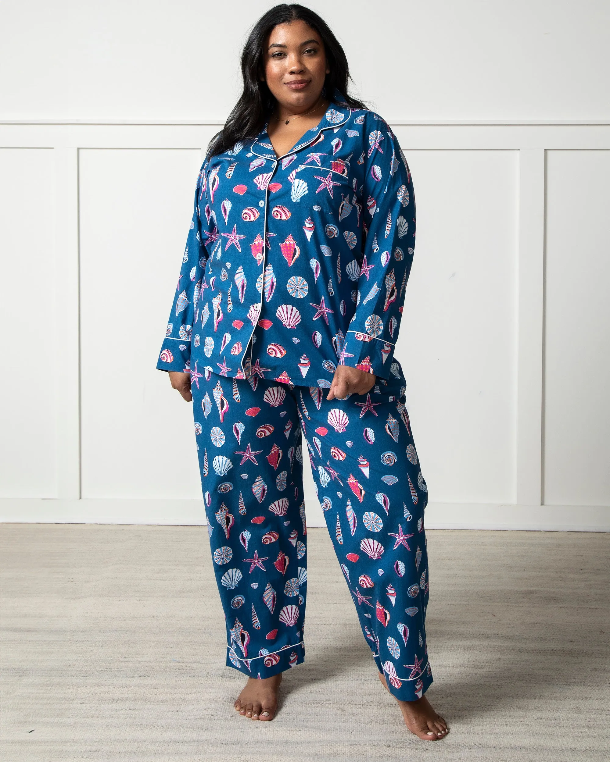 Beachcomber - Petite Long PJ Set - Shoreline Blue sold by Printfresh