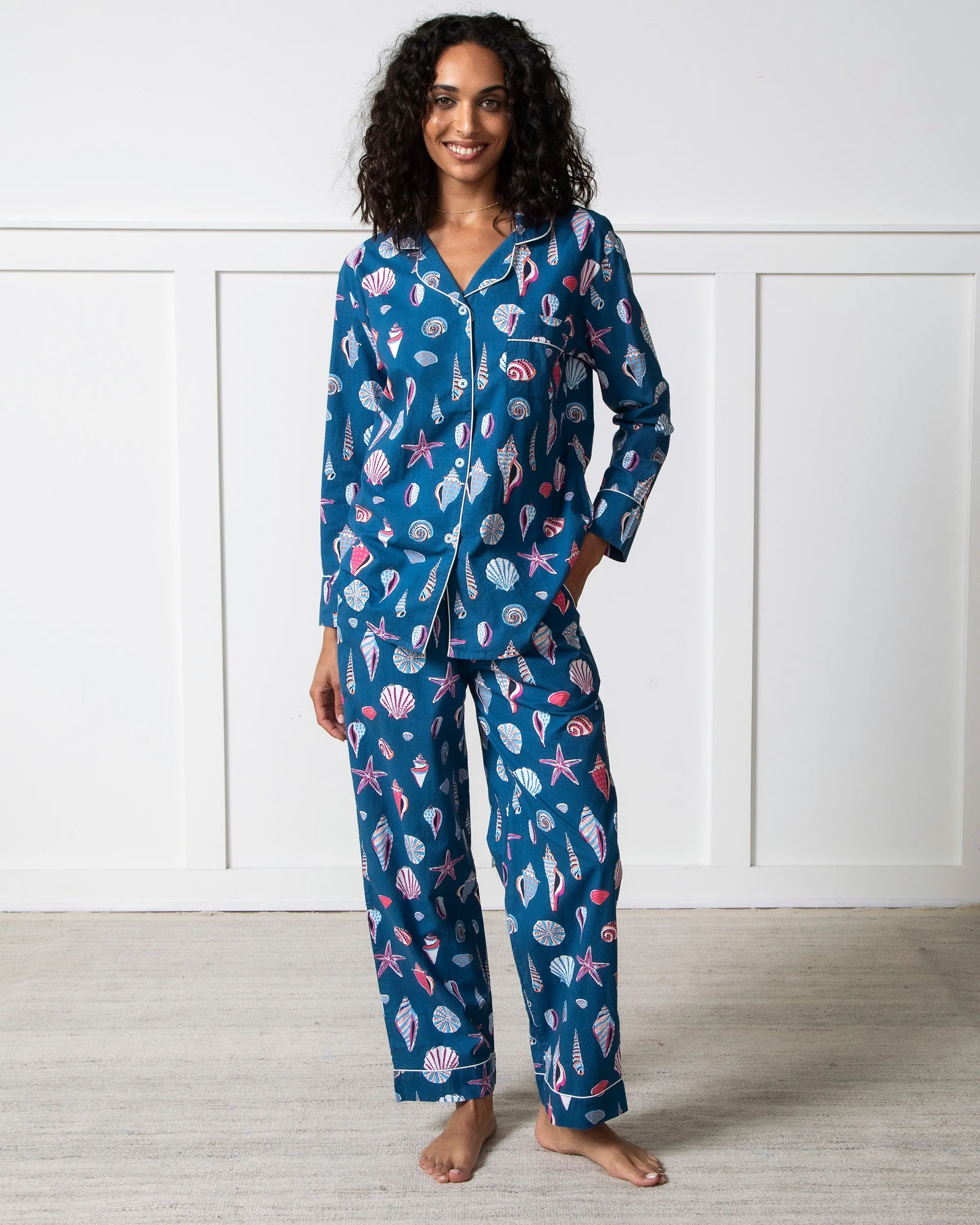 Beachcomber - Petite Long PJ Set - Shoreline Blue sold by Printfresh product image thumbnail 4