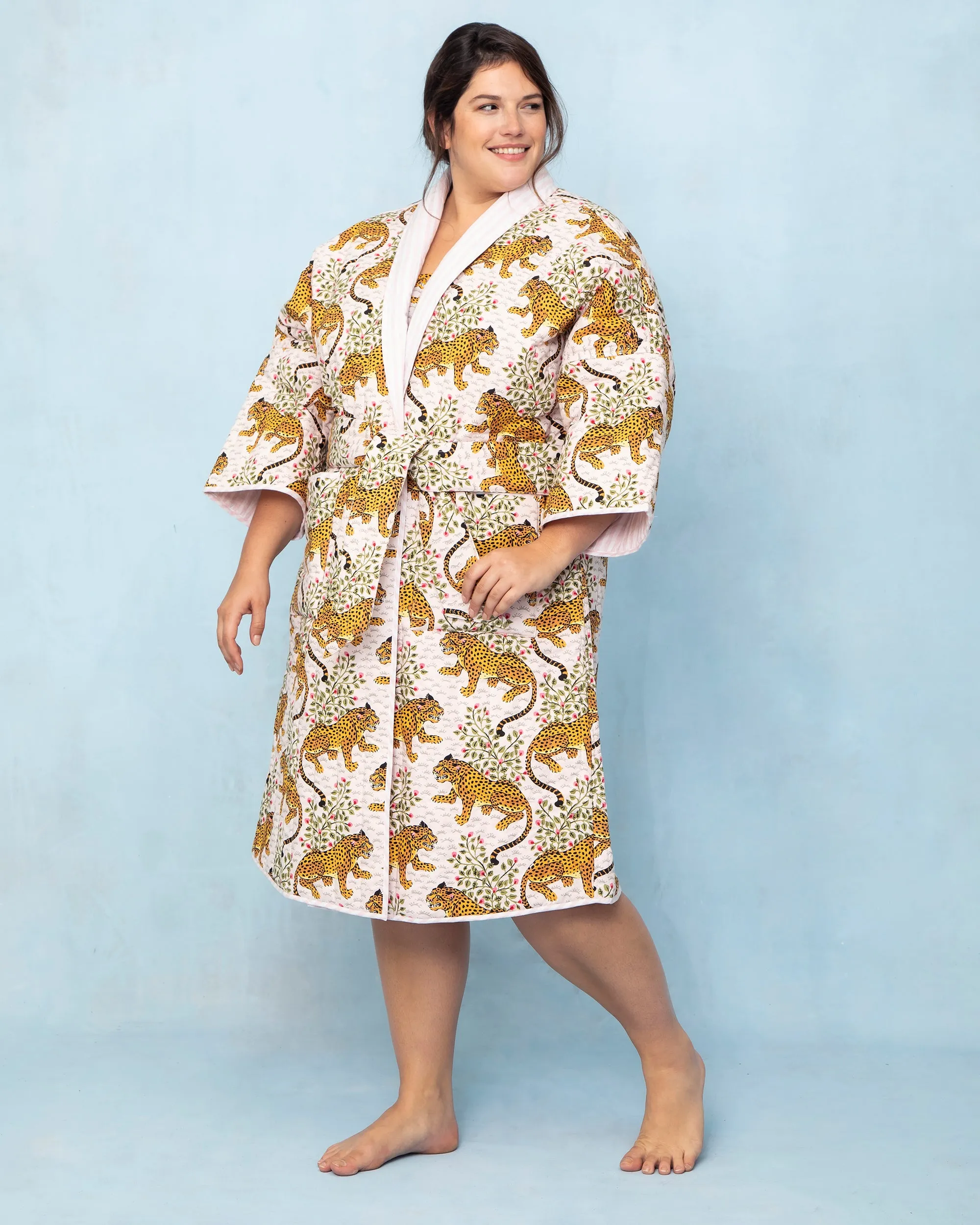 Bagheera - Reversible Quilted Robe - Blush sold by Printfresh product image thumbnail 2
