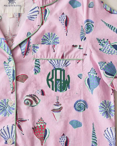 Beachcomber - Short Sleeve Top & Cropped Pants Set - Pink Sand sold by Printfresh