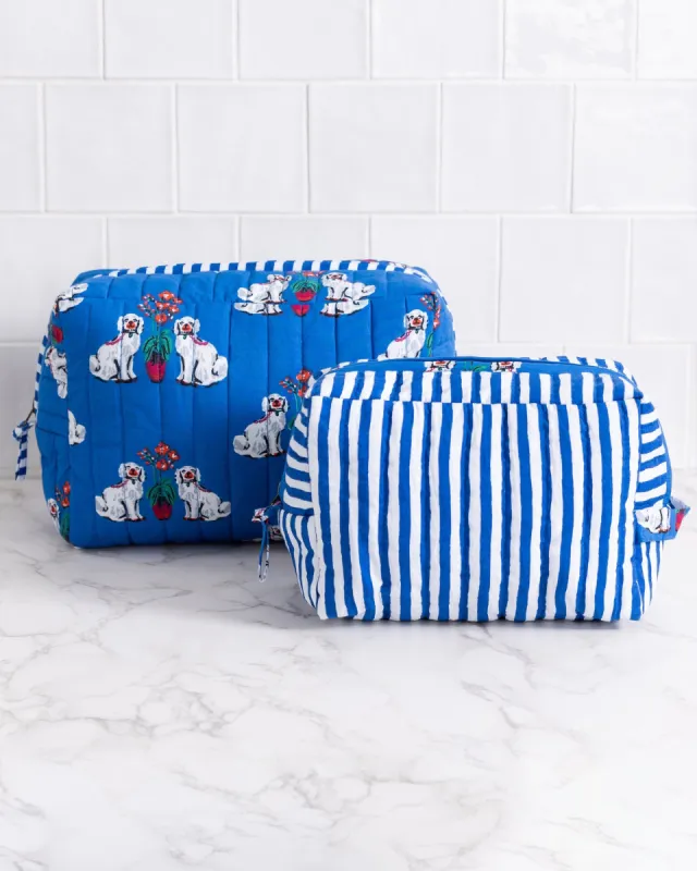 Matching Spaniels - Oversized Pouch Set - Queen Blue sold by Printfresh