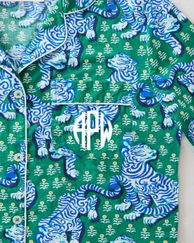 Tiger Queen - Long Sleep Set - Jade sold by Printfresh