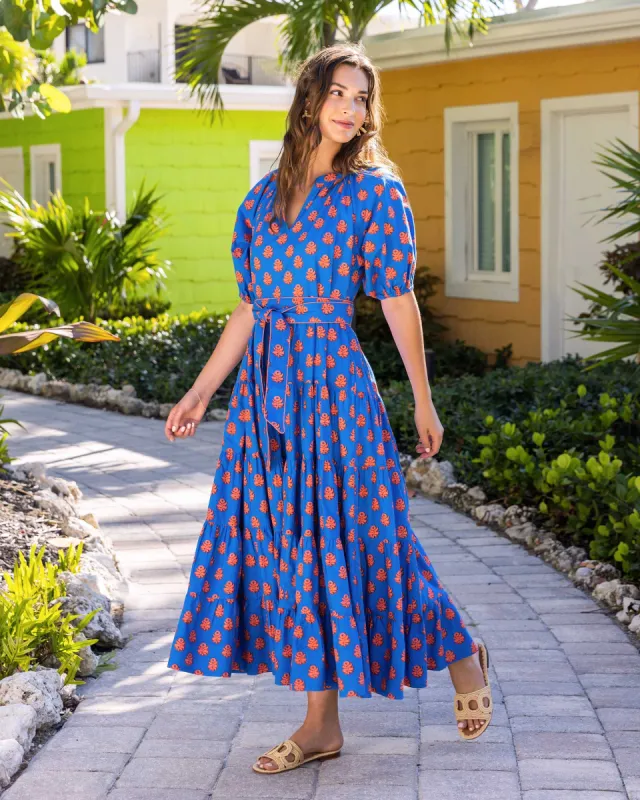 Zinnia - To and From Dress - Nautical Blue made by Printfresh