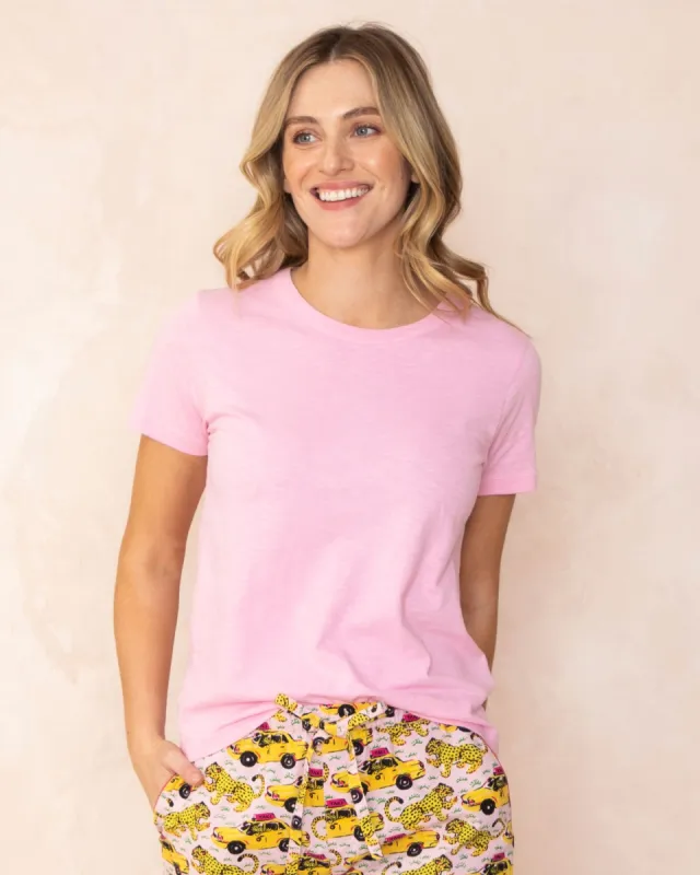 Saturday Tee - Knit T-Shirt - Pink Corvette sold by Printfresh