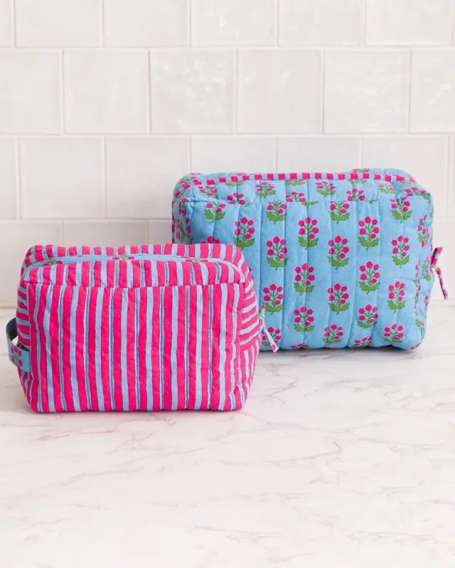 In Bloom - Oversized Pouch Set  - Denim sold by Printfresh