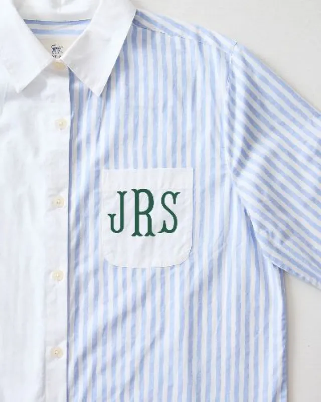 Weekend Stripes - Everyday Button Down - Blue Skies sold by Printfresh